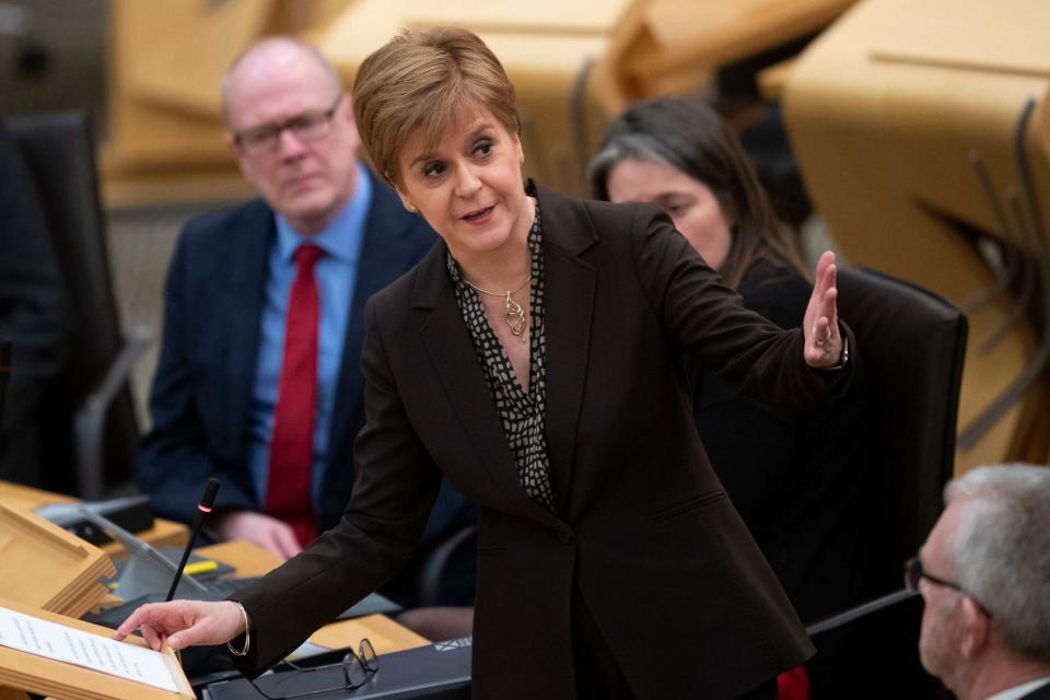 Nicola Sturgeon makes her case during the Holyrood debate on 'Scotland's Future' (PA)