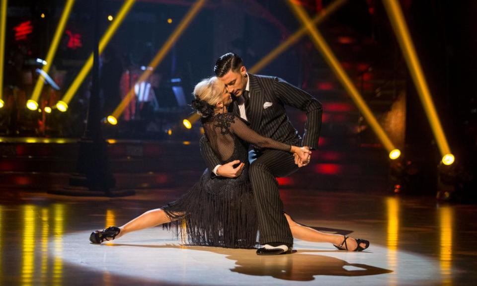 Debbie McGee dances the Argentine Tango with her dance partner Giovanni Pernice