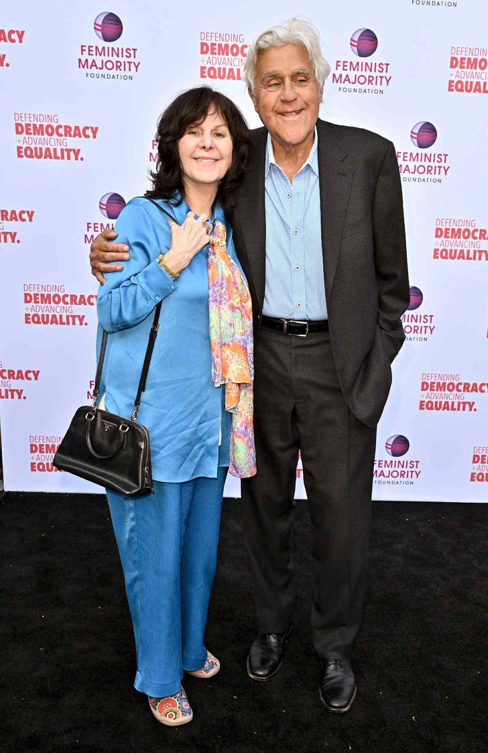 <p>Rob Latour/Shutterstock</p> Mavis Leno and Jay Leno at Feminist Majority Foundation