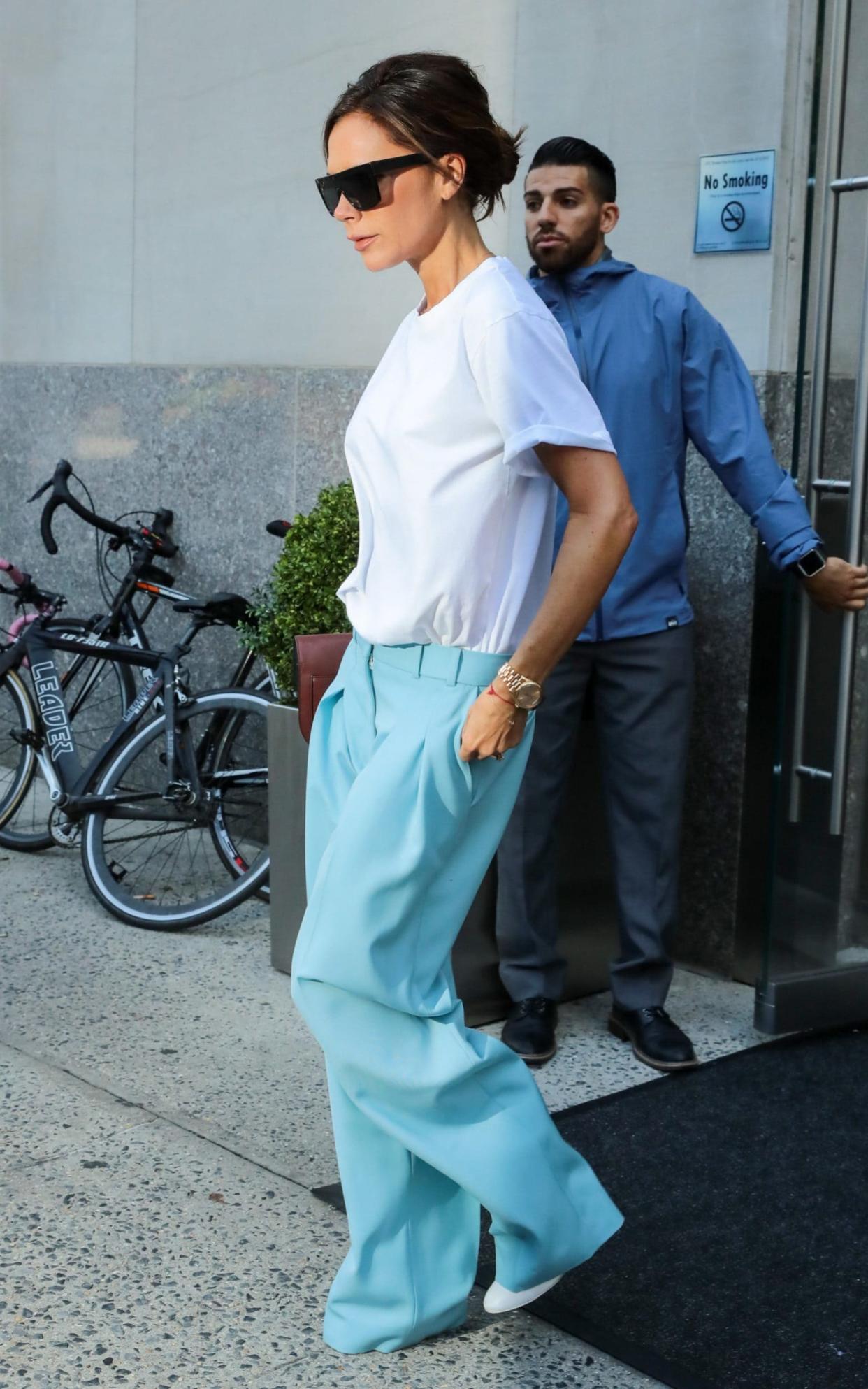 Victoria Beckham wearing a look from her new Victoria, Victoria Beckham during New York fashion week - GC Images