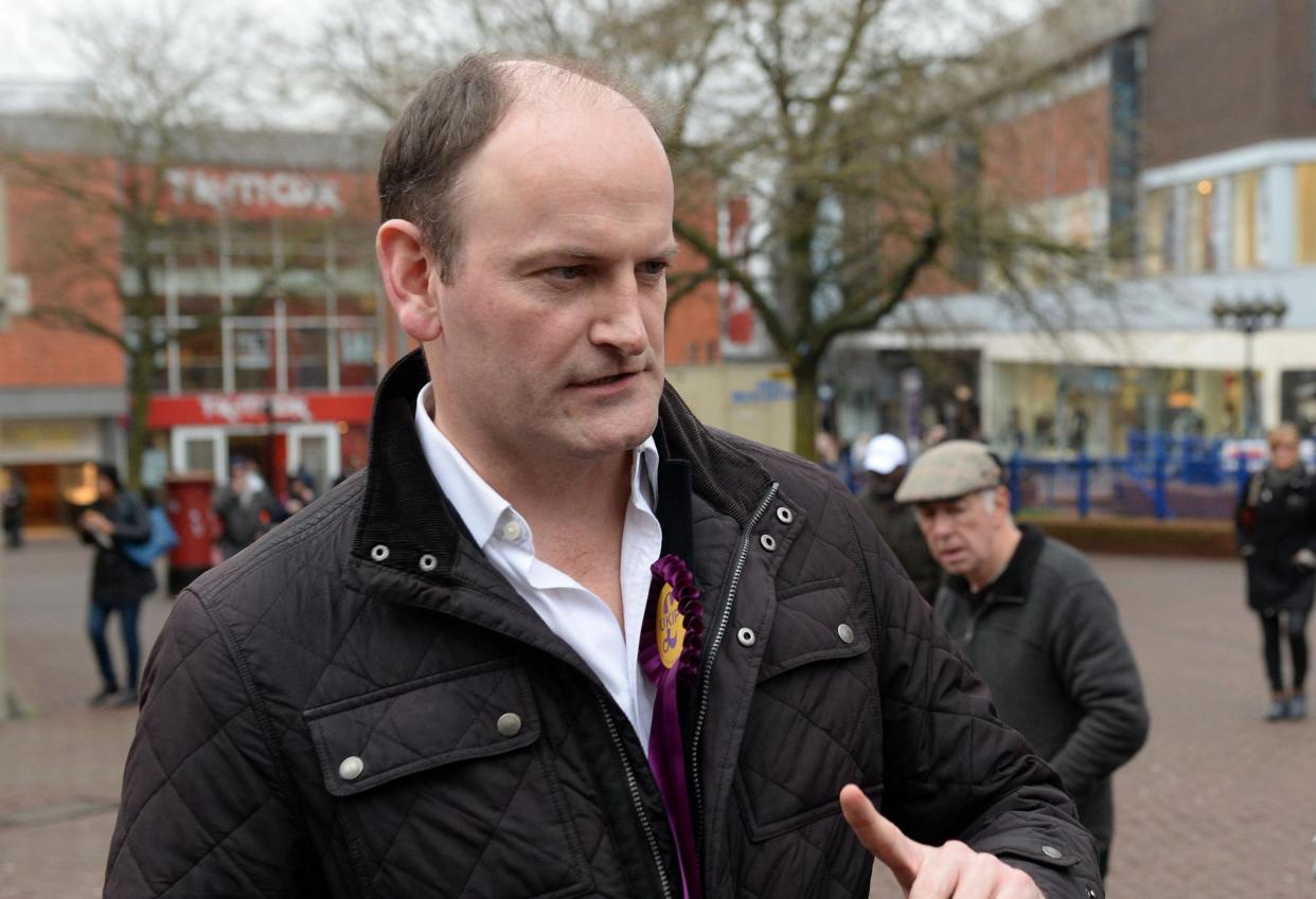 MP Douglas Carswell in Stoke ahead of the Stoke-on-Trent Central by-election in February: PA