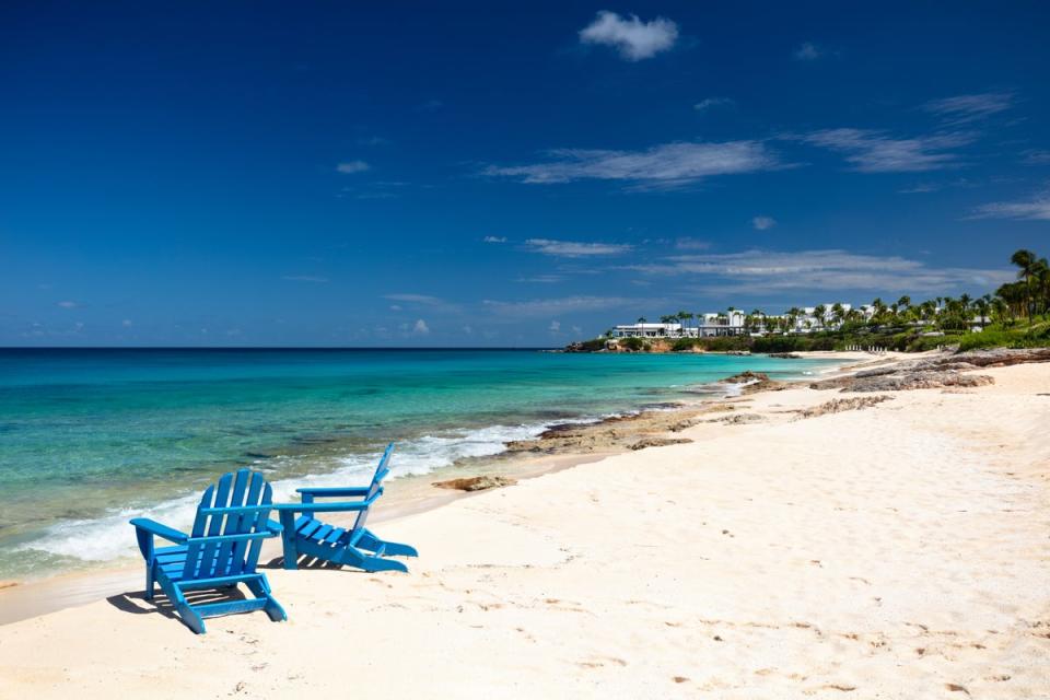 Relax in a deck chair on Meads Bay Beach, Anguilla (Getty Images/iStockphoto)