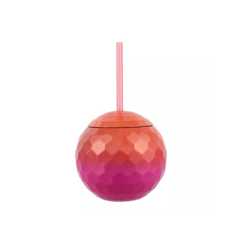 20oz. Pink Faceted Disco Ball Tumbler