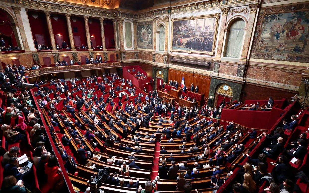 A congress of both houses of parliament gathered in a special chamber at the Palace of Versailles to pass the legislation