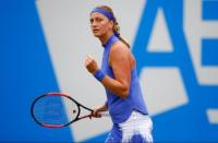 Tennis - WTA Premier - Aegon Classic - Edgbaston Priory Club, Birmingham, Britain - June 23, 2017 Czech Republic's Petra Kvitova celebrates during her quarter final match against France's Kristina Mladenovic Action Images via Reuters/Peter Cziborra