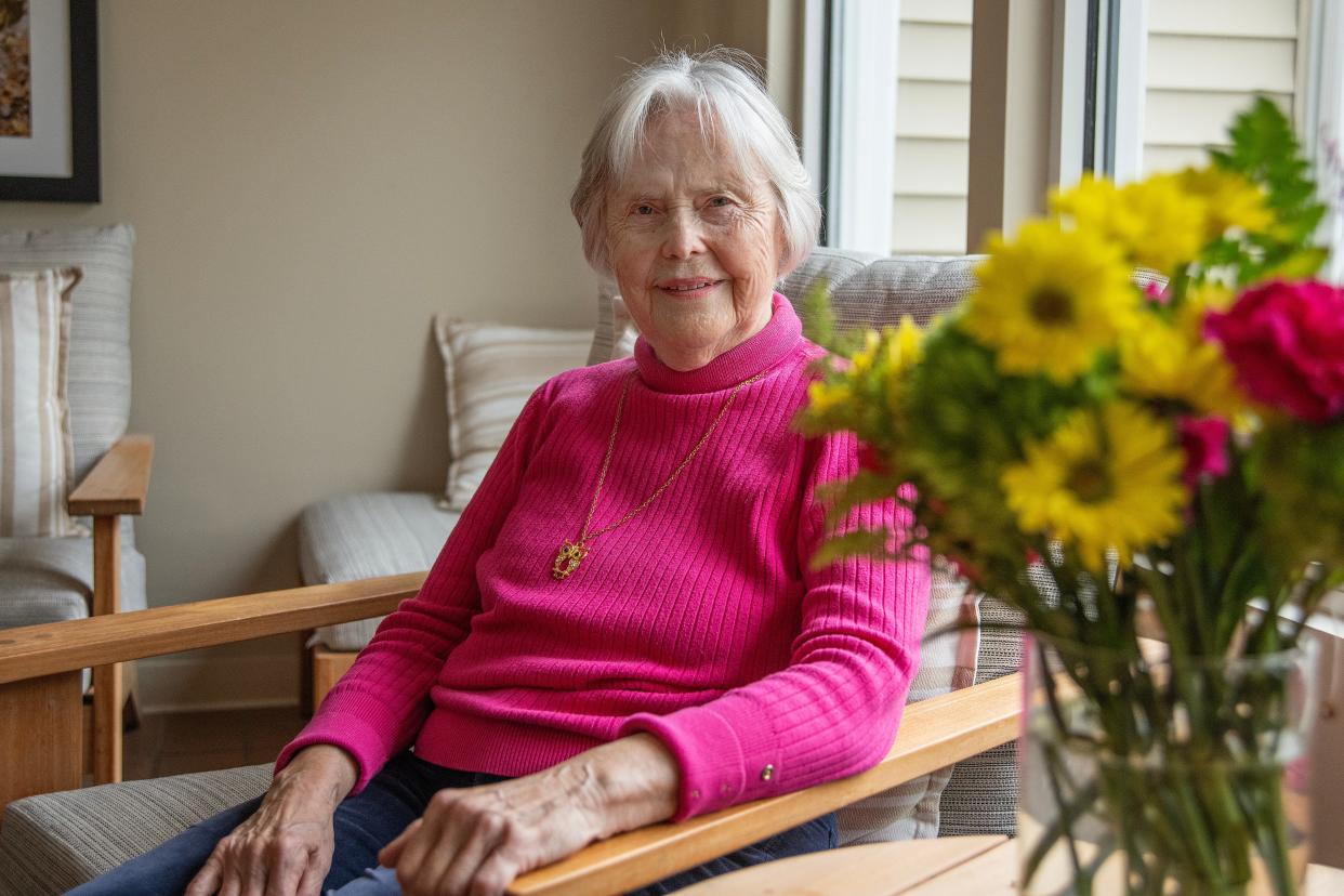 Diane Engel at Brookdale Cushing Park senior living residence in Framingham, April 18, 2024.