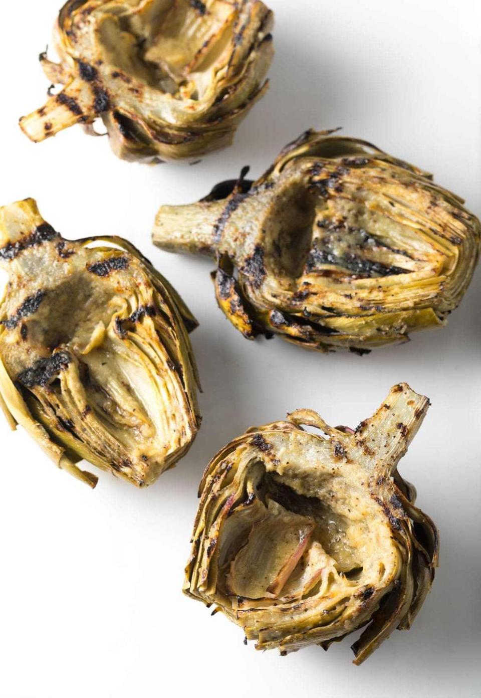 18) Grilled Artichokes With Miso Butter