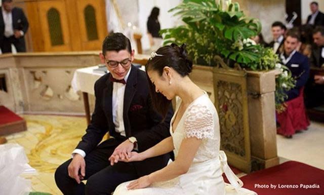宇多田光（右）在2014年曾與義大利丈夫結婚，婚後育有一子但婚姻僅維持4年。（網路圖片）