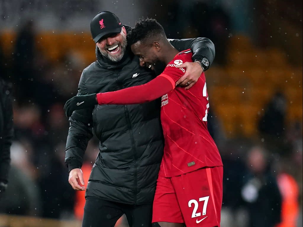 Jurgen Klopp was delighted with Divock Origi’s winner (Nick Potts/PA) (PA Wire)