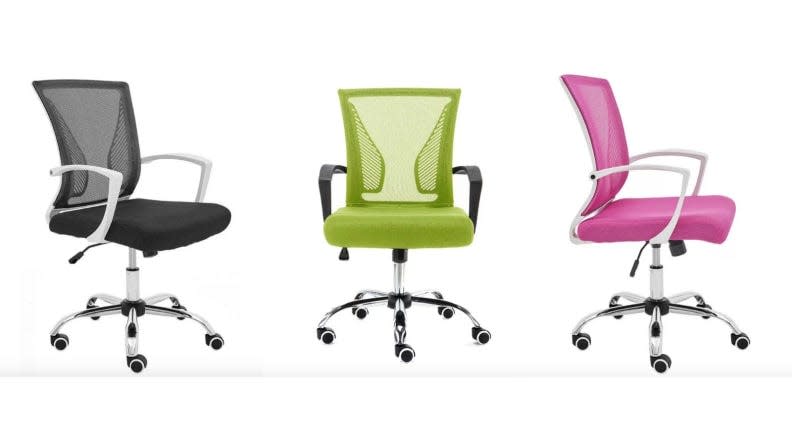 These chairs come in vibrant pops of color.