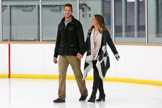 <p>Adam Larkey/Disney General Entertainment Content via Getty </p> Chase McNary and JoJo Fletcher in The Bachelorette, 2016