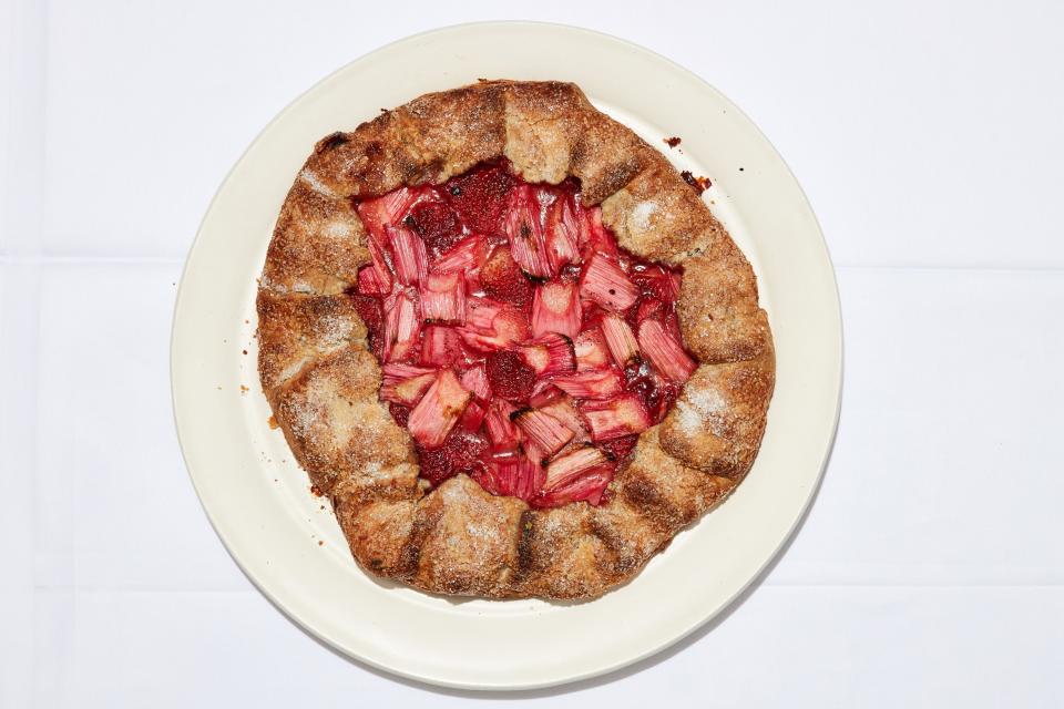 Strawberry-Rhubarb Galette with Buckwheat Crust