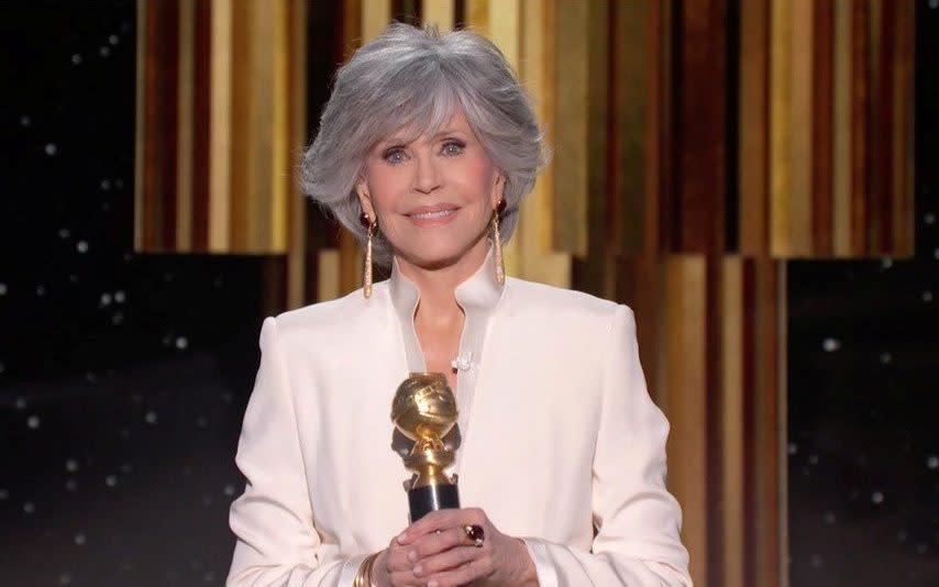 Jane Fonda mentioned musical theatre legend Tommy Tune while accepting the Cecil B DeMille Award last night - NBC/Reuters