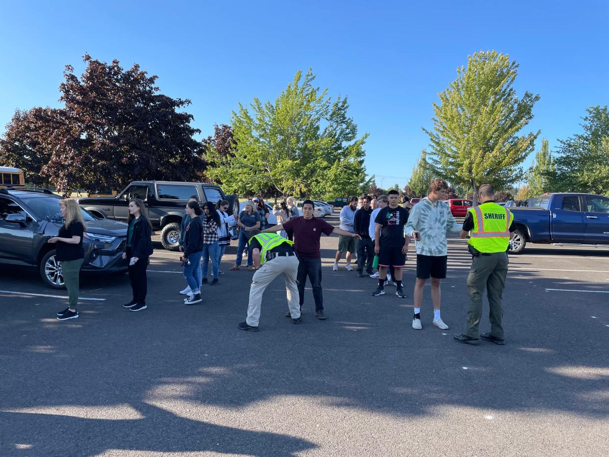 About 45 adults participated in Salem-Keizer Public Schools' mass evacuation drill in July 2023.