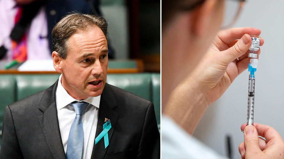 Greg Hunt has confirmed the doctor who gave excessive doses of the Covid vaccine did not undertake training. Source: AAP