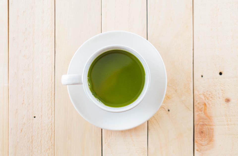 Cup of green tea.