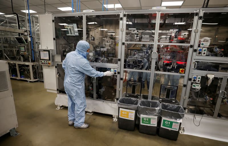 FILE PHOTO: Envision battery manufacturing plant at Nissan's Sunderland factory