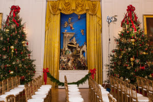 The Nativity scene on display at the Obama White House in 2016