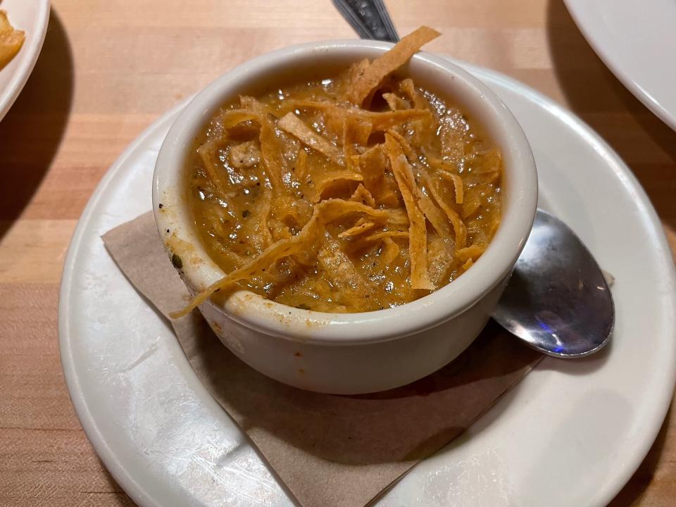 A bowl of chicken-tortilla soup at Applebee's