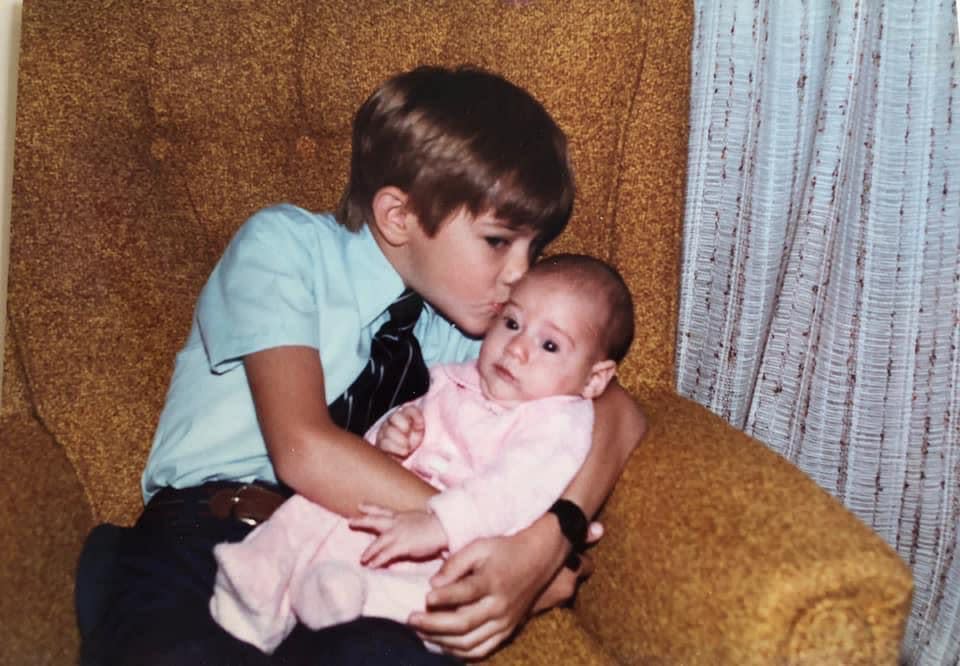 Jennifer Thompson as a baby, held by her older brother. (Photo: Jennifer Thompson)