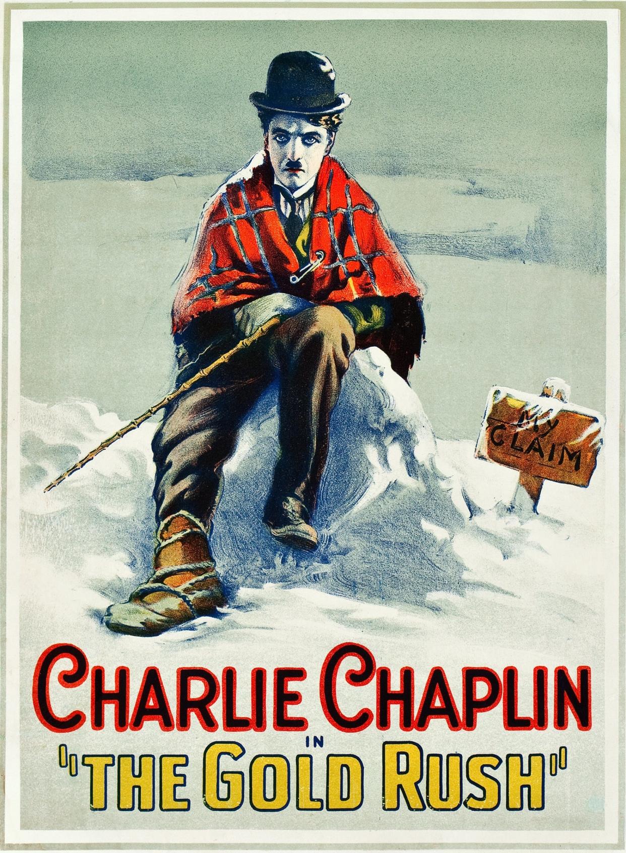 A German poster for Charlie Chaplin's "The Gold Rush" (1925), a classic silent comedy to be screened with live music on Wednesday, June 19 at 7 p.m. at the historic Leavitt Theatre.