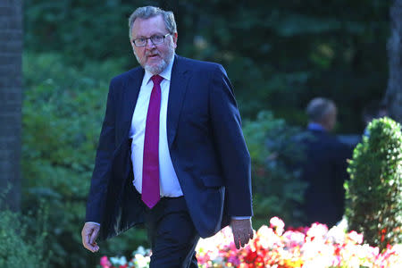 Britain's Secretary of State for Scotland David Mundell arrives at Downing Street in London, Britain, September 13, 2018. REUTERS/Hannah McKay