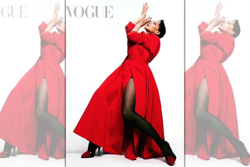 范瑞君接受Vogue雜誌邀約拍攝時尚照片。（Vogue提供）