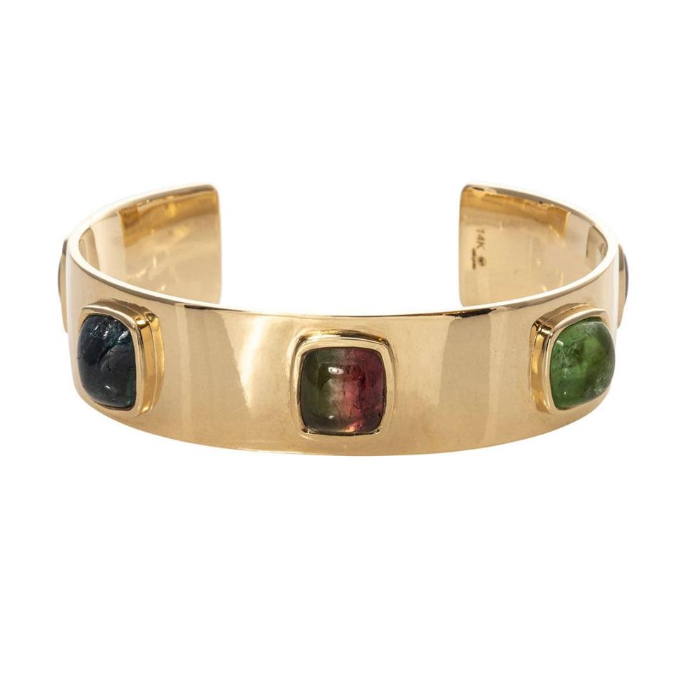 Multi-Color Tourmaline Open Cuff