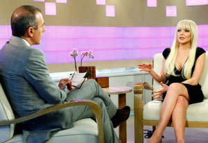 Matt Lauer and Lindsay Lohan | Photo Credits: Peter Kramer/NBC