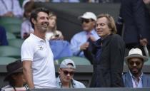 Coach of Serena Williams of the U.S.A. Patrick Mouratoglou before her match against Venus Williams of the U.S.A. at the Wimbledon Tennis Championships in London, July 6, 2015. REUTERS/Toby Melville