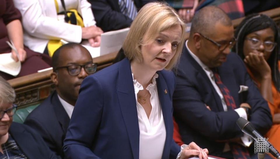 Prime Minister Liz Truss said (House of Commons/PA) (PA Wire)