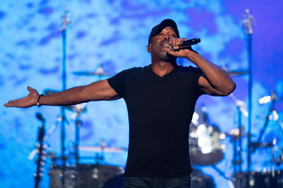 Darius Rucker of Hootie & the Blowfish performs at Bridgestone Arena Saturday, Sept. 7, 2019, in Nashville, Tenn. 