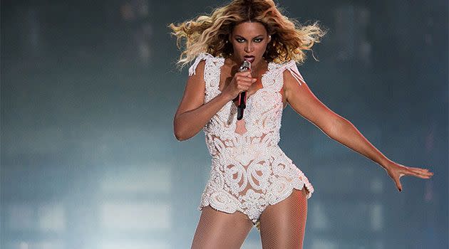 ﻿﻿﻿﻿﻿Singer Beyonce performs on stage during the Rock in Rio concert in Brazil. Photo: Getty