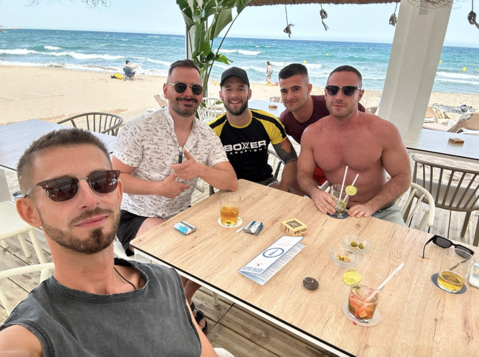 Ryan Anthony (center) pictured on holiday in Spain (Kayli Anthony Willis via Facebook)