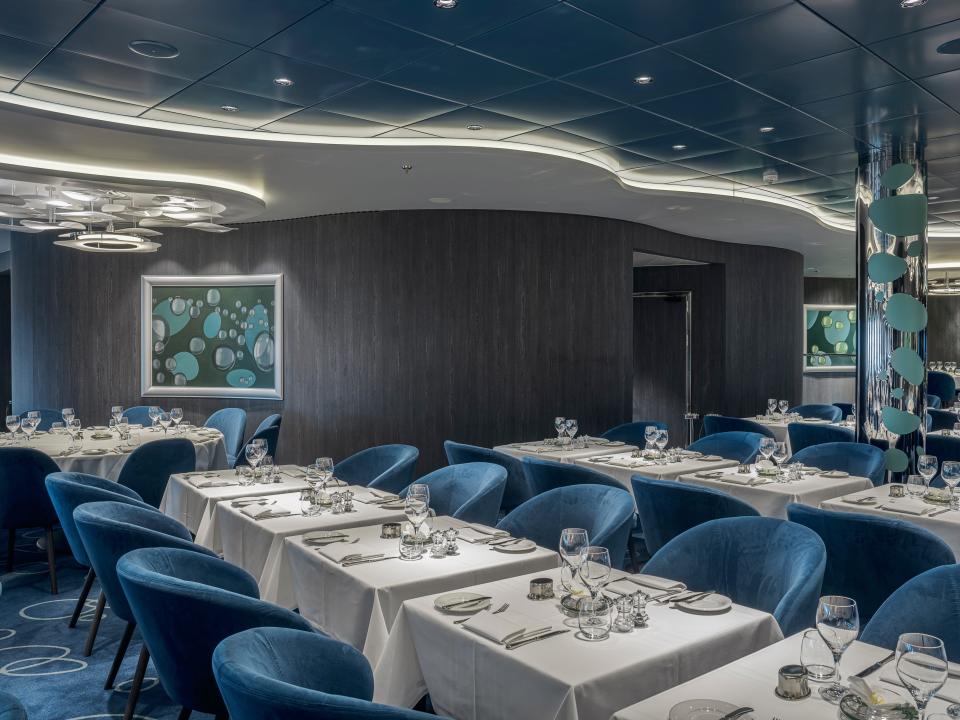 Restaurant on board the MSC Europa.