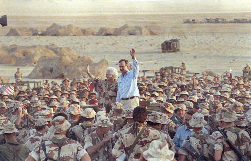 George Bush and Barbara Bush 