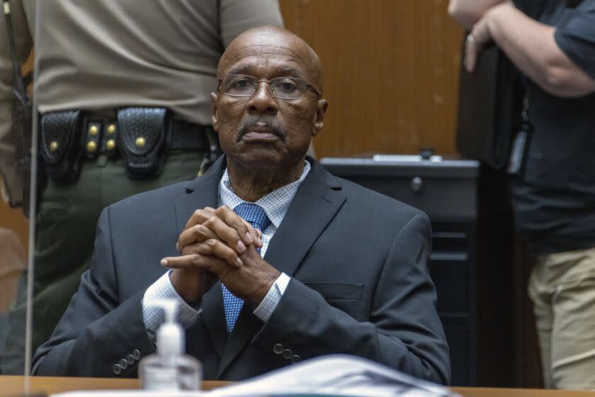 Maurice Hastings listens at a hearing where a judge dismissed his murder conviction after new DNA evidence exonerated him.