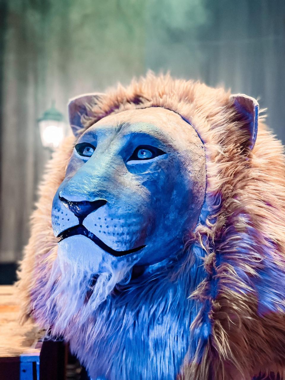 Life-size Aslan puppet from Palace Players’ production of “The Magician’s Nephew” performed at the Historic Grove Theater in Oak Ridge, April 2023.