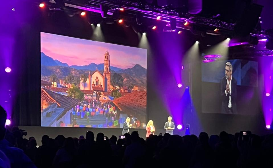 Artwork for "Coco" shown during the D23 Expo presentation.