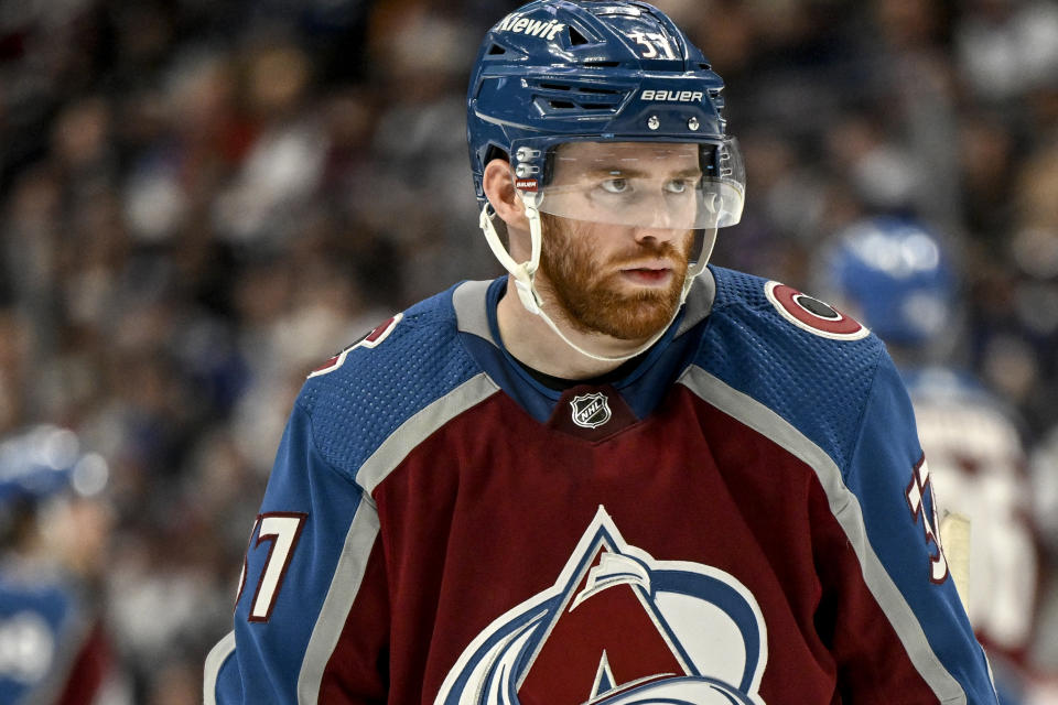 J.T. Compher (37) of the Colorado Avalanche has fantasy value