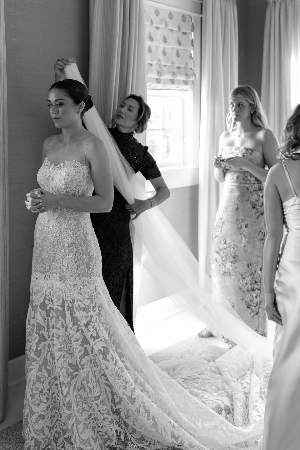 a group of women in dresses