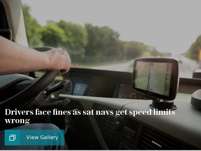 Drivers face fines as sat navs get speed limits wrong
