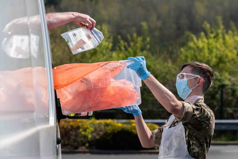 Armed Forces provide assistance at COVID-19 mobile testing facility across Britain