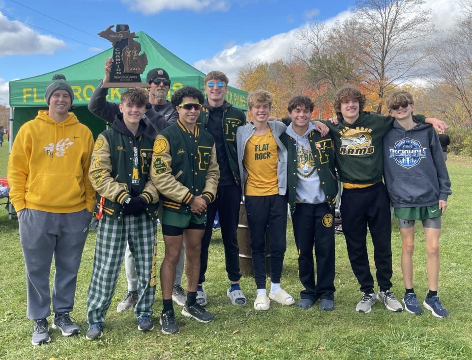 Flat Rock's boys cross country team won the Division 3 Regional at Willow Metropark Saturday to wear a Regional crown for the first time since 1991.