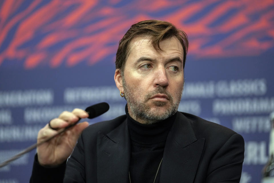 The Film Festival, Berlinale International Jury Albert Serra attends a news conference at the opening day of International Film Festival, Berlinale, in Berlin, Thursday, Feb. 15, 2024. The 74th edition of the festival will run until Sunday, Feb. 25, 2024 at the German capital. (AP Photo/Ebrahim Noroozi)