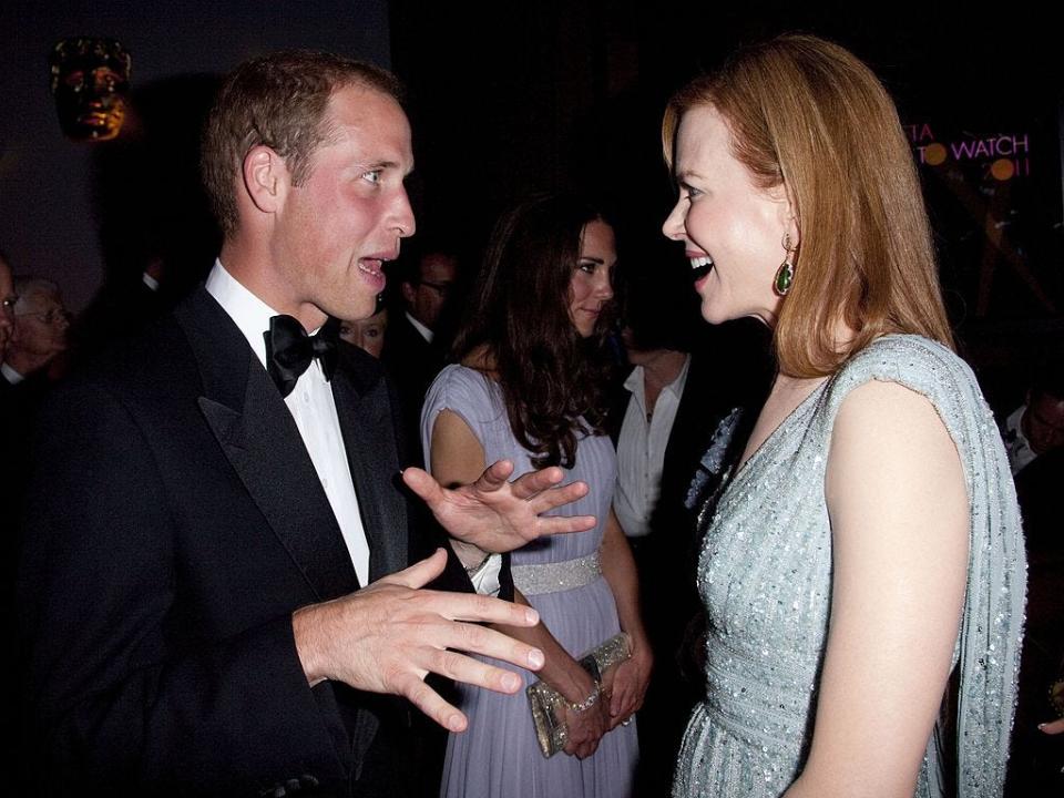 Prince William meets Nicole Kidman.