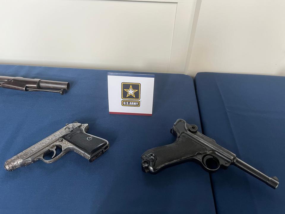 Two Lugers previously owned by WWII general Omar Bradley were stolen form the US Army War College in the 1970s. The guns were returned after  successful cold case investigation by Upper Merion Township and the FBI.