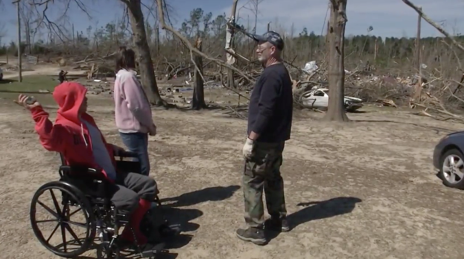 Son called a ‘hero’ after saving his parents from under tornado debris. (Photo: WIAT)