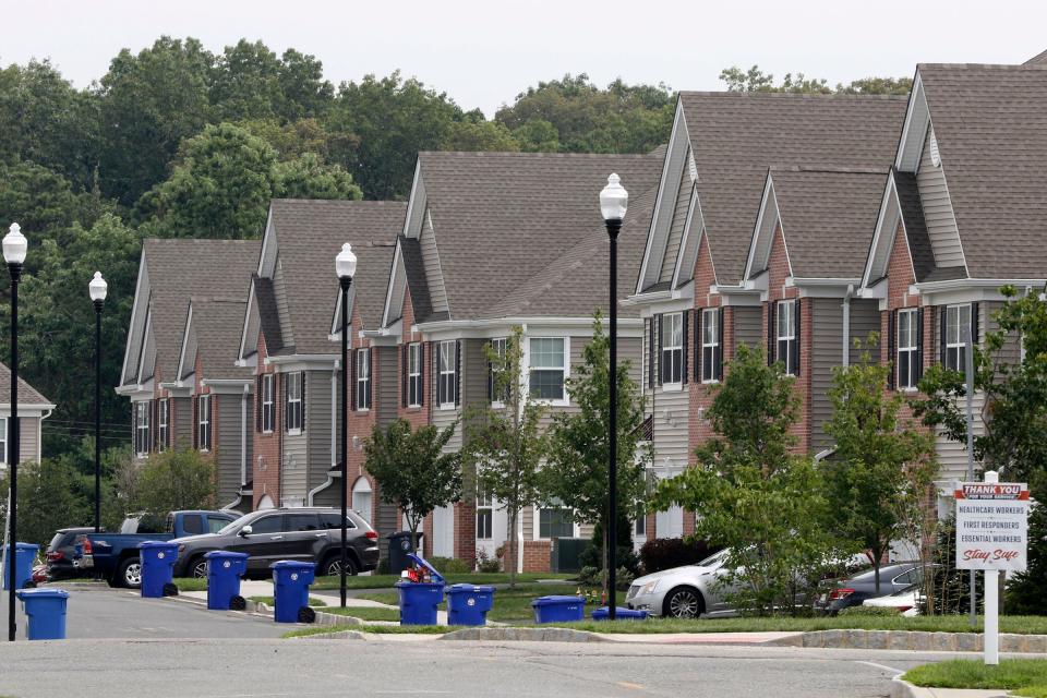 Gabrielle Run, a partially finished but still under construction community on the southbound side of Route 9, just north of Hickory Street, is part of Toms River's affordable housing plan and is shown Monday, July 26, 2021.  