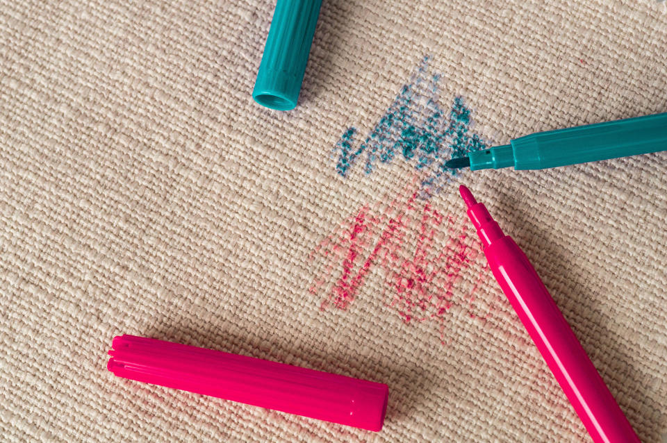 What is it with kids and pens on sofas? (Getty Images)